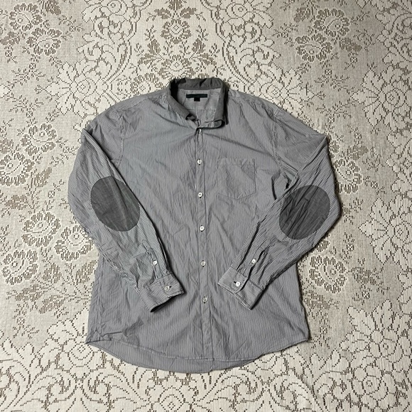 Men’s John varvatos Cotton Shirt w/ Elbow Patches size medium - Picture 1 of 6